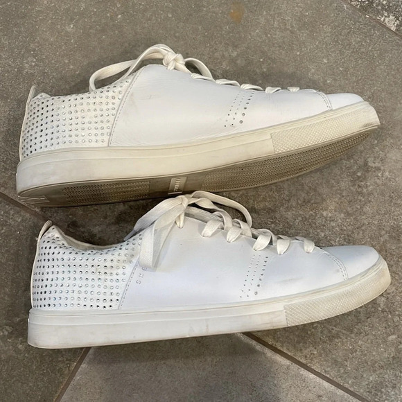 Skechers Womens Moda - Back Lit Smooth white rhinestone sneakers size 8.5 - Picture 2 of 6